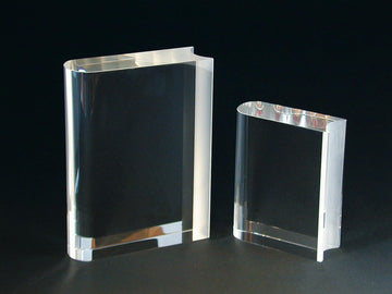 Crystal book customizable with texts and logos